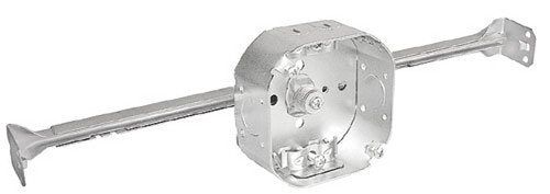 Southwire Octagon Box, 4 in OAW, 1-1/2 in OAD, 6-Knockout, Steel Housing Material, Silver, Galvanized