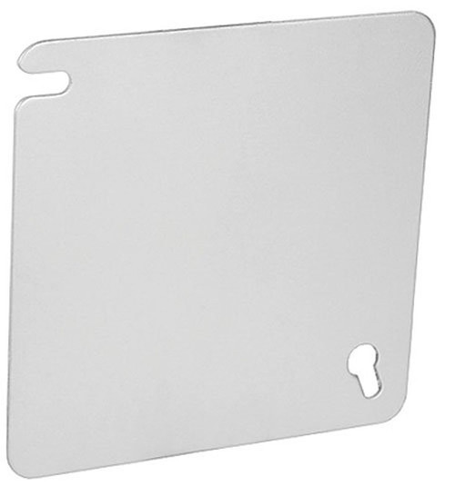 Southwire 52C1-UPC Flat Blank Cover, 0.06 in L, 4 in W, Square, Steel, Silver, Zinc-Plated