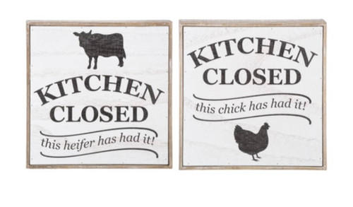 Ganz Kitchen Closed with Farm Animal Message Block 2PK