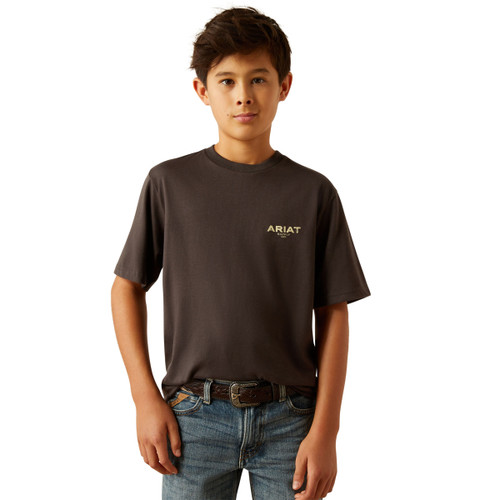 Ariat Boys Black Circle Logo Graphic Short Sleeve T-Shirt
