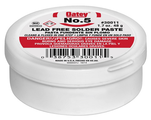 Oatey Flux, 1.7 oz, Paste, Yellow