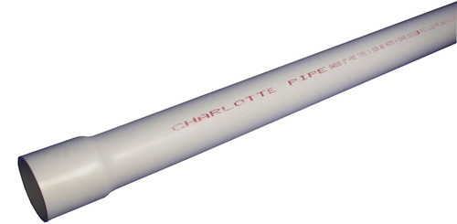 Charlotte Pipe PVC 04020B 0800 Pipe, 2-3/8 in OD, 2 in, 20 ft L, SCH 40, PVC, White