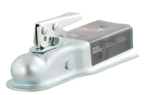 Heavy-Duty 2" Straight-Tongue Coupler with Posi-Lock (2-1/2" Channel, 3,500 lbs, Zinc) #25135