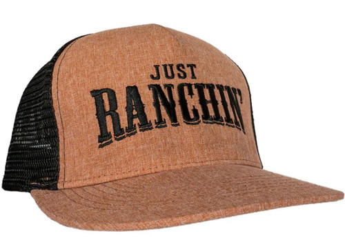 Rodeo Time Mens Red and Black Mesh Snapback Hat