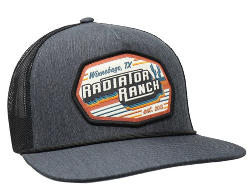 Rodeo Time Mens Grey Fast Lane Rope Snapback Hat