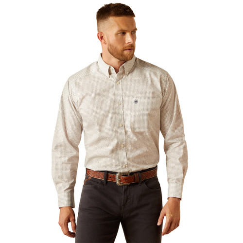 Ariat Men's White Cesar Long Sleeve Button Up Shirt