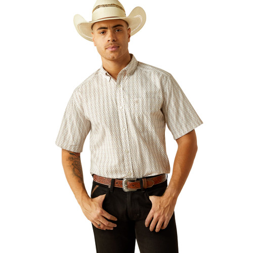 Ariat Men's Sand Carlo Classic Short Sleeve Button Up Shirt