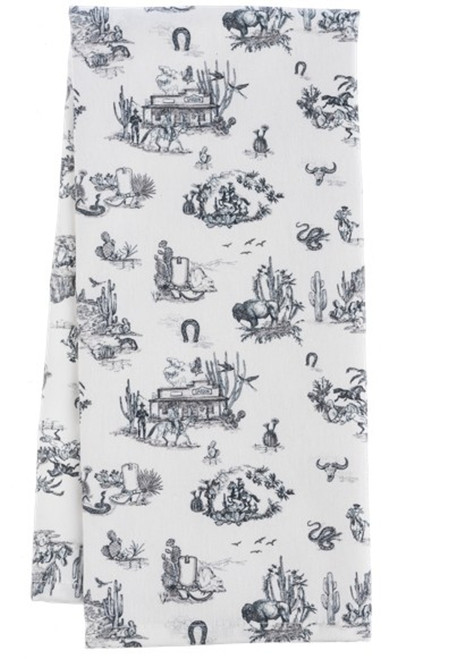 Ganz Western Toile Tea Towel - Thumbnail 2