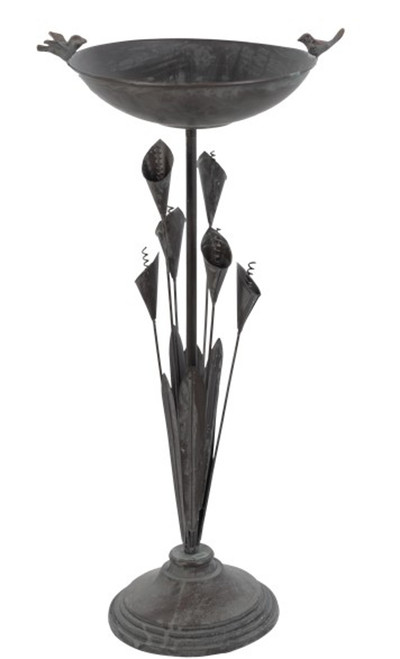 Ganz Iron Lily Birdbath