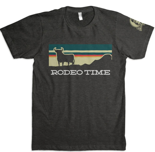 Rodeo Time Mens Black Sunset Rodeo Time Short Sleeve Shirt