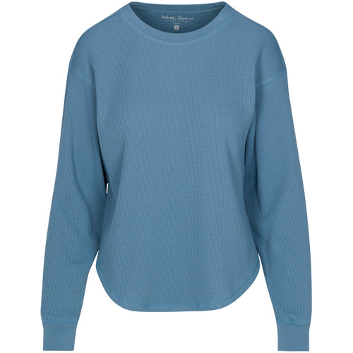 North River Women's Waffle Crewneck Henley Long Sleeve Shirt