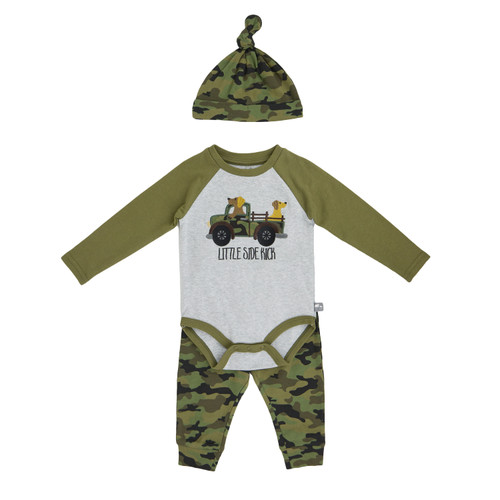 Wrangler Boys Infant Green Camo Little Sidekick Pajama Set