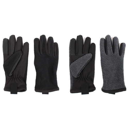 Igloos Boy's Youth Microfleece Black/Grey Gloves - ASSORTED 1 PAIR