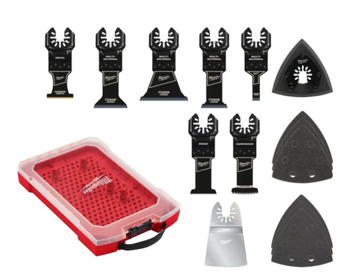 Milwaukee Open-Lok 15 Piece Mutli-Tool Blade Variety Kit with Modular Case