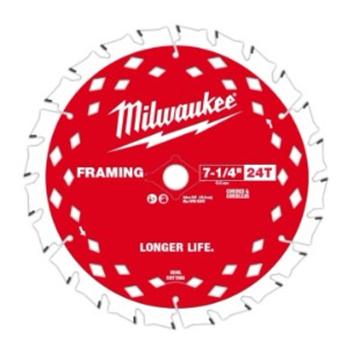 Milwaukee Framing Circular Saw Blade 7-1/4" 24TPI