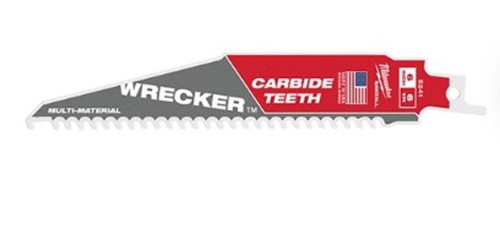 Milwaukee The Wrecker with Carbide Teeth Sawzall Blades 6" 6TPI 3 Pack