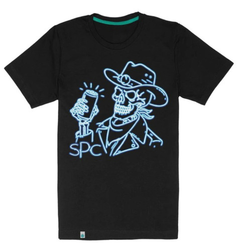Sendero Mens Black Broadway Bones Short Sleeve Shirt