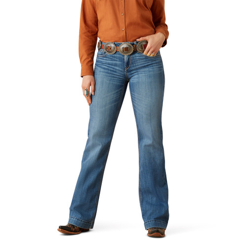 Ariat Ladies Perfect Rise Isabelle Trouser Albuquerque Medium Wash Denim Jeans