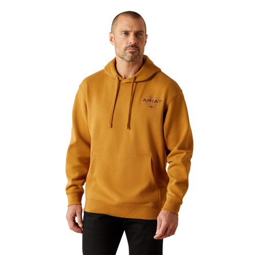 Ariat Men's Bone Brown Ariat Southwest Simple Long Sleeve Pullover Hoodie