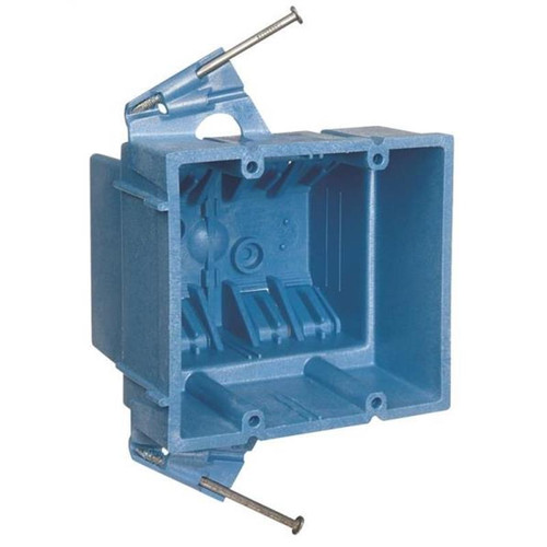 Thomas & Betts Blue Outlet Box 2 Gang, 35 Cu-In, 3-7/8 In L X 4-1/8 In W X 3-1/2 In D