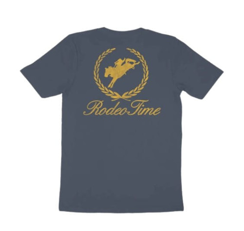 Rodeo Time Men's Deville Navy Short Sleeve T- Shirt