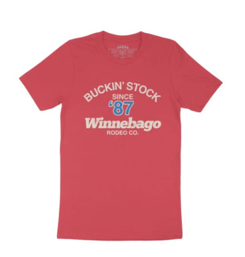 Rodeo Time Men's Buckin' Stock Red Short Sleeve T-Shirt