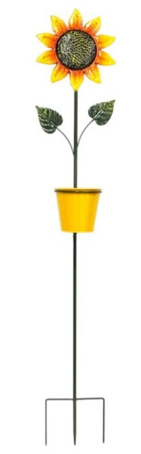47" X 9" Sunflower Stake with 6" Pot