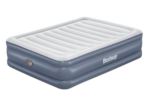 Bestway Tritech Air Mattress Inflatable Queen-Sized Bed with Built-In AC Pump