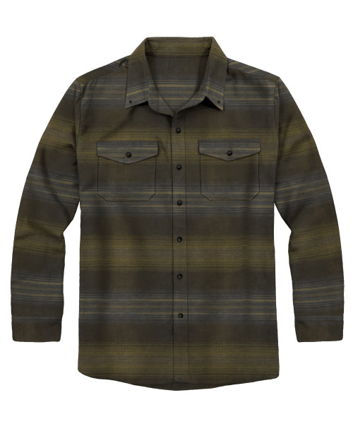 R Country Mens Green Stretch Button Long Sleeve Shirt