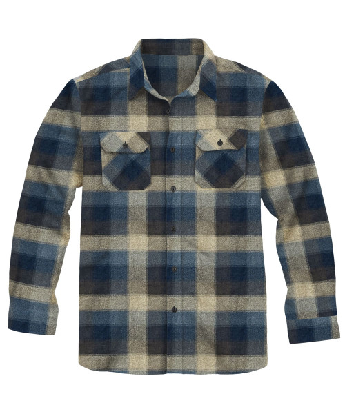 R Country Mens Plaid Flannel Long Sleeve Shirt