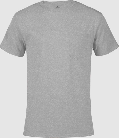 C.W Hart Mens Short Sleeve Crew Neck Pocket Shirt