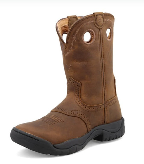 Twisted X Womens 9" Distressed Saddle All Around Work Boot