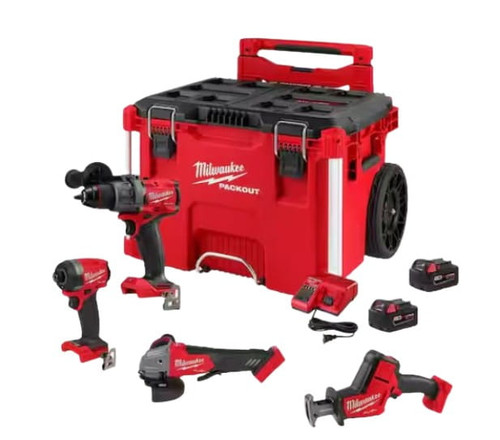 Milwaukee M18 Combo Packout Kit with Drill/Driver, Driver, Switch, Saw and Battery