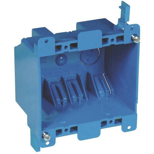 Thomas & Betts Blue Outlet Box 2 Gang, 25 Cu-In, 3-15/16 In L X 3-1/8 In W X 2-3/4 In D