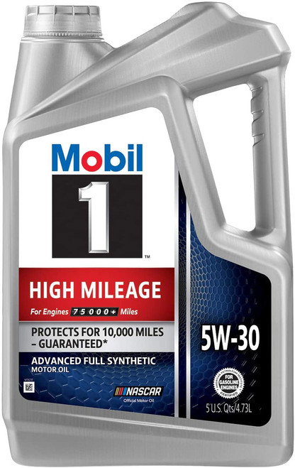 Mobil 1 High Mileage Motor Oil 5W-30 5 Quart Jug