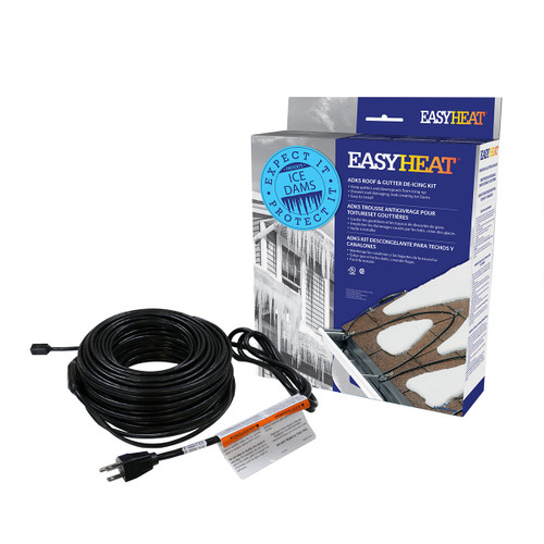 Easy Heat Fixed Resistance Roof And Gutter De-Icing Kit - 20 Feet