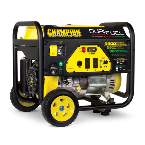 Champion 5500W Dual-Fuel Portable Generator CO Shield