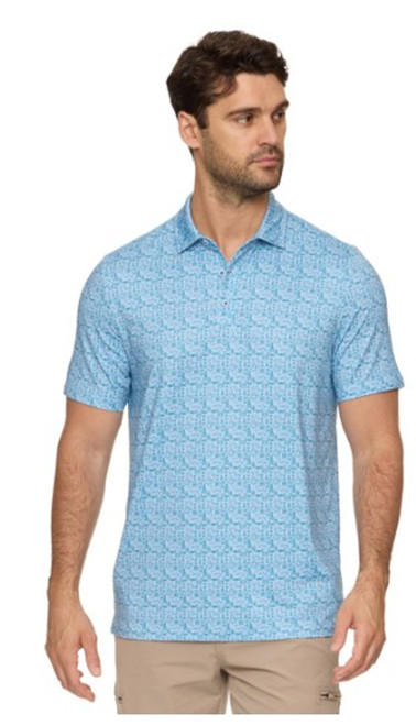 Threadgrit Men's Light Blue Tony Short Sleeve Polo Shirt