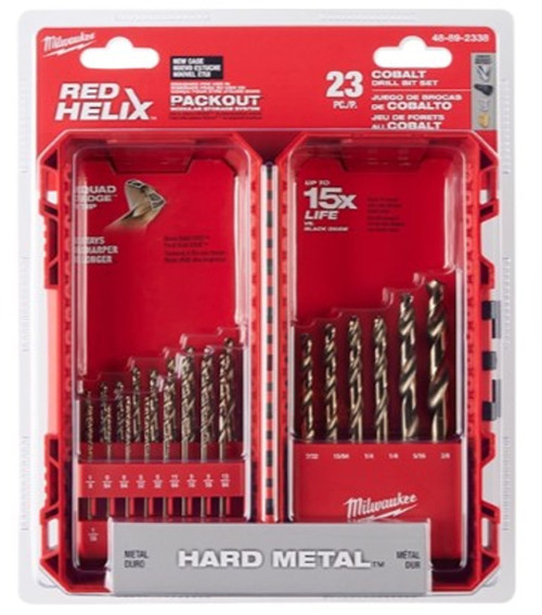 Milwaukee RED HELIX Cobalt Drill Bit Set & 23 Piece Set