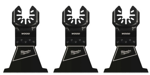 Milwaukee Open-Lok 2-1/2 Inch High Carbon Steel Wood Blade, 3-Pack