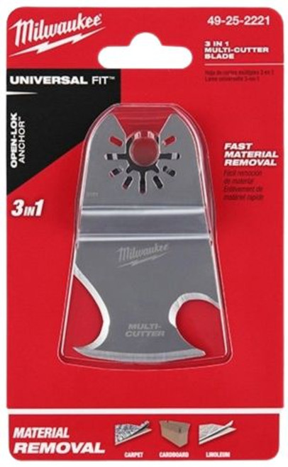 Milwaukee Universal Fit OPEN-LOK 3-in-1 Multi-Cutter Scraper Oscillating Multi-Tool Blade - 1 Pack