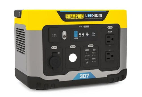 Champion 307Wh Li-Ion Portable Power Station - Parallel Capable Solar Generator