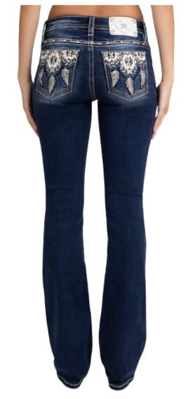 Miss Me Womens Mid-Rise Reverie Dreams Bootcut Jeans
