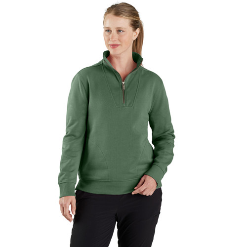 Carhartt Women's TENCEL Fiber Series Relaxed Fit Half Zip Long Sleeve Sweatshirt