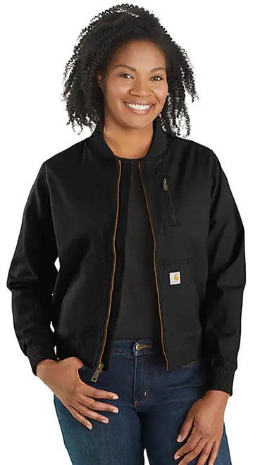Carhartt Women's Black Crawford Bomber Full Zip Jacket