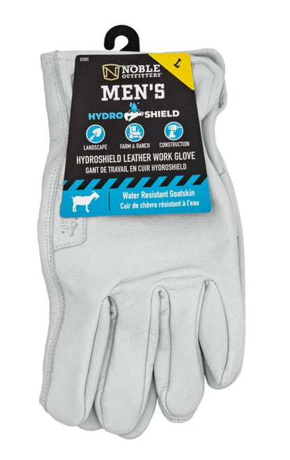 Noble Outfitters Mens Hydrosheild Water Resistant Leather Work Glove - Cream