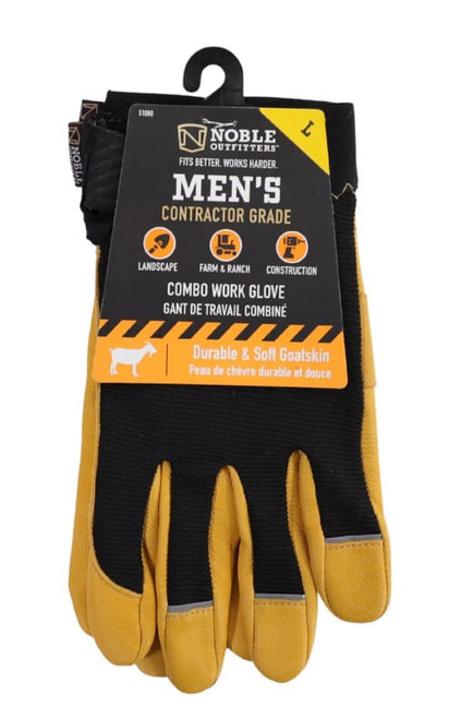 Noble Outfitters Mens Black Contractor Grade Combo Work Glove