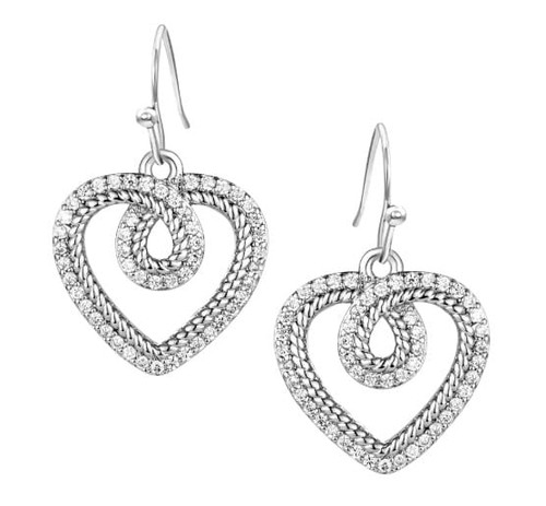 Montana Silversmiths Heart of Radiance Crystal Dangle Earrings