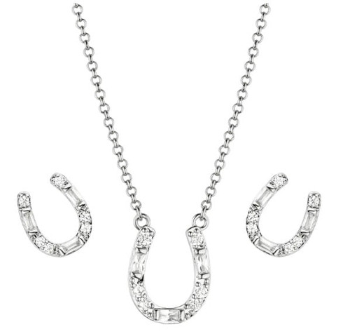 Montana Silversmiths Lucky Stride Horseshoe Jewelry Set