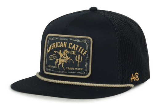 Rural Cloth Men's Navy Bucking Horse Mesh Snapback Hat